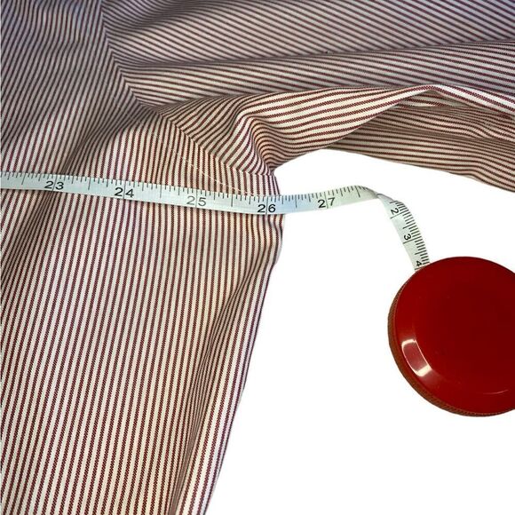 Eddie Bauer Wrinkle Resistant Red & White Stripes Shirt - Picture 10 of 10
